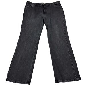 LL Bean Womens 18 MT Black Washed Classic Fit Stretch Denim Jeans Item ID 275491